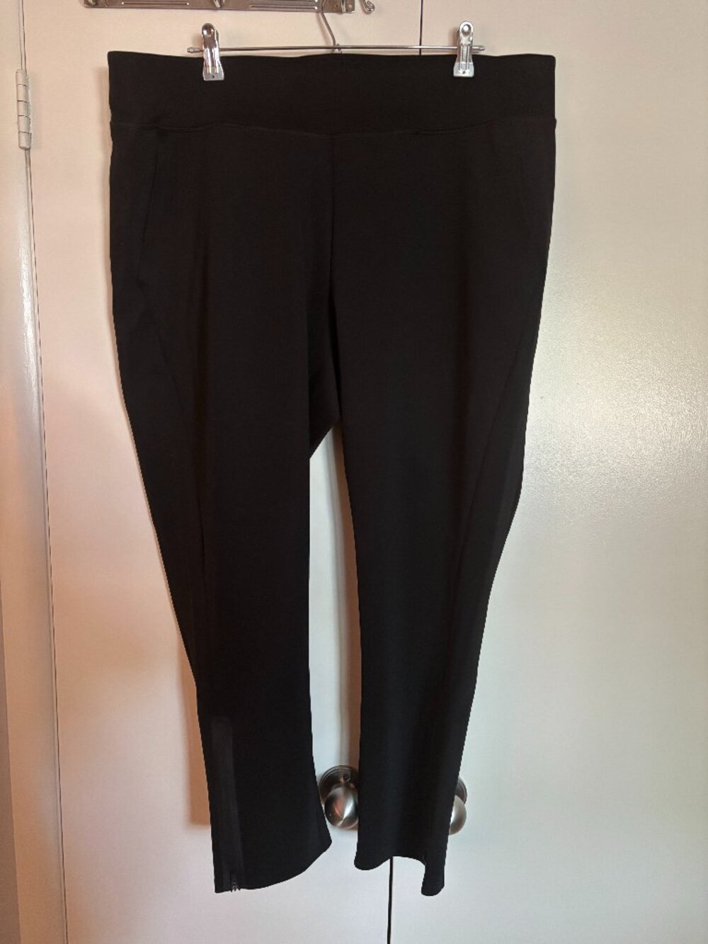 Addition Elle Black Pull-On 7/8 Ankle Pants Side Zip 2X